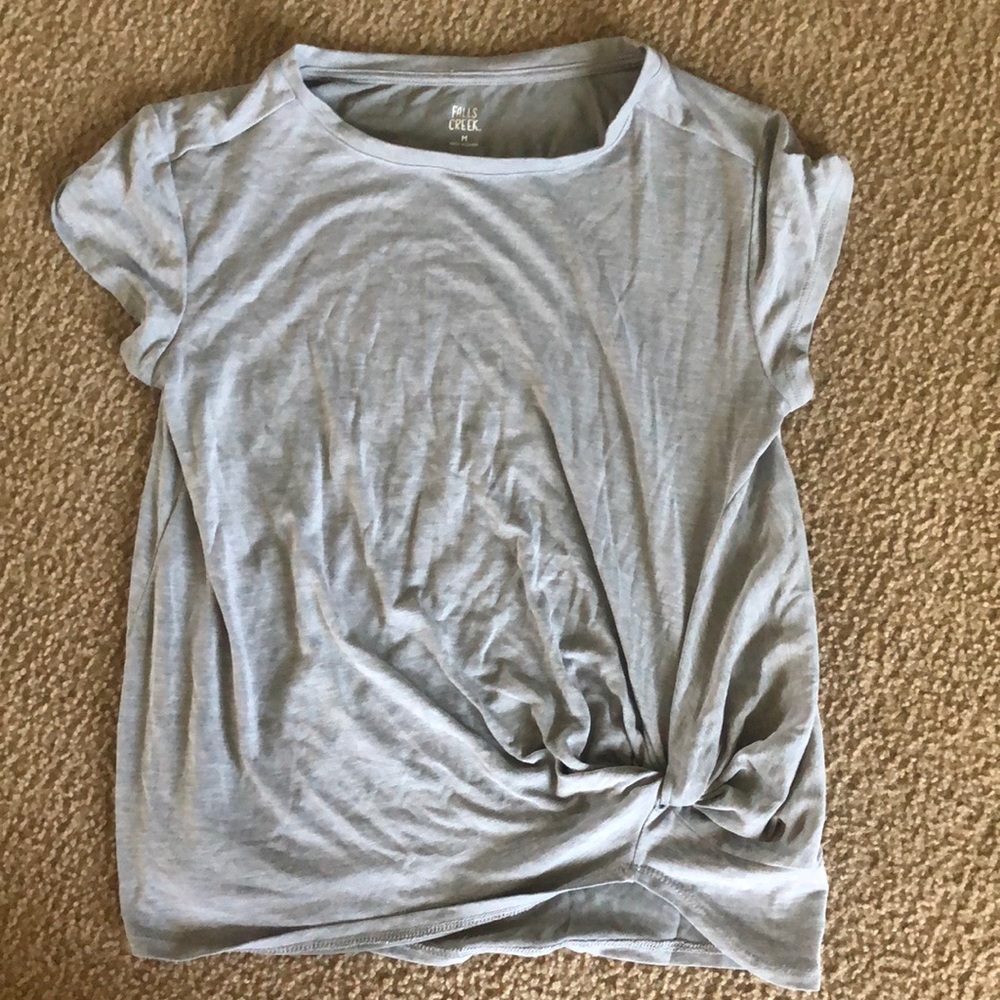Cute grey knot detailed shirt
